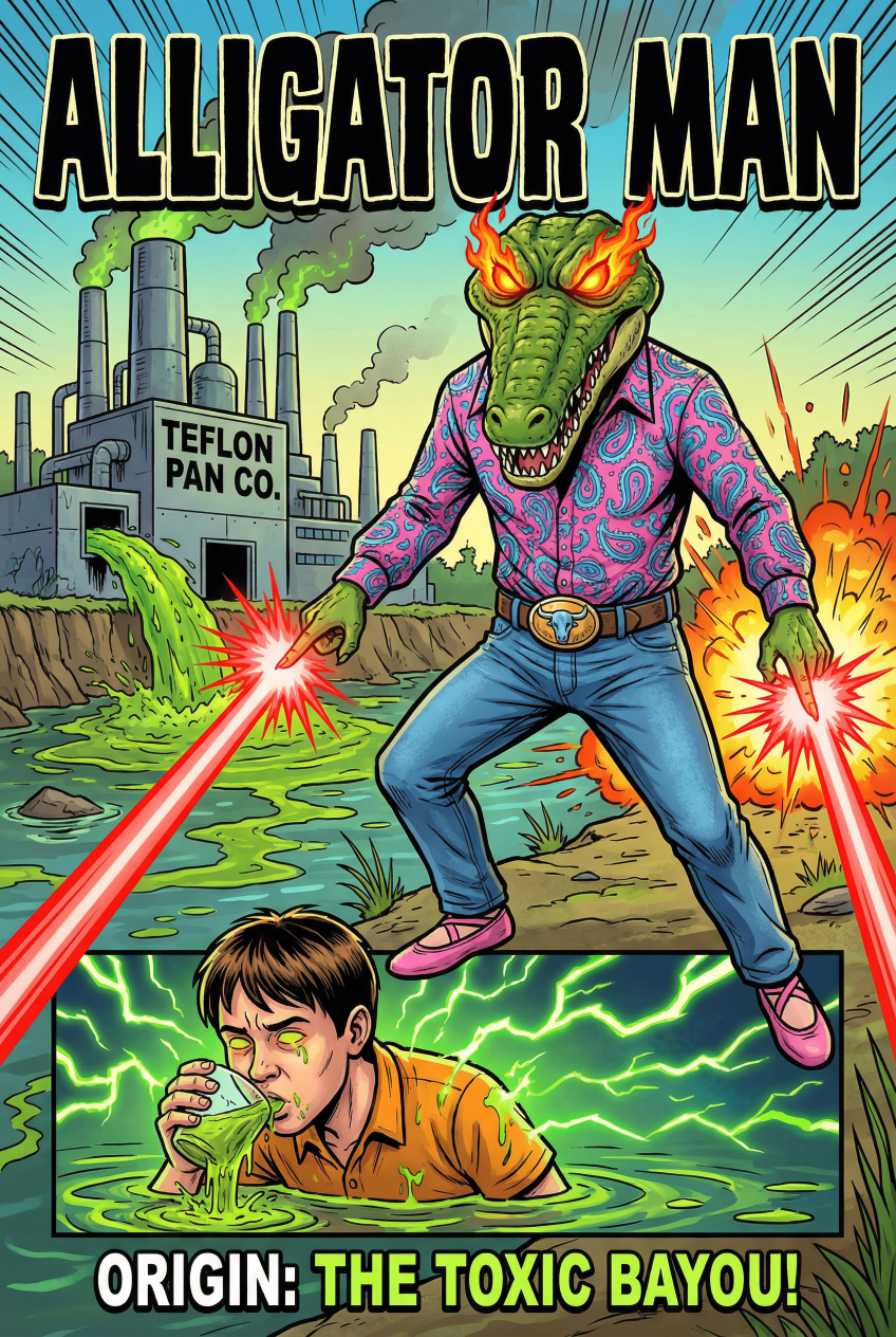 Generated superhero comic