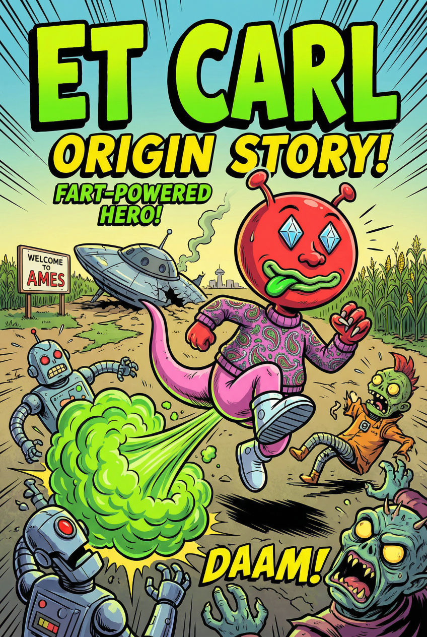 Generated superhero comic